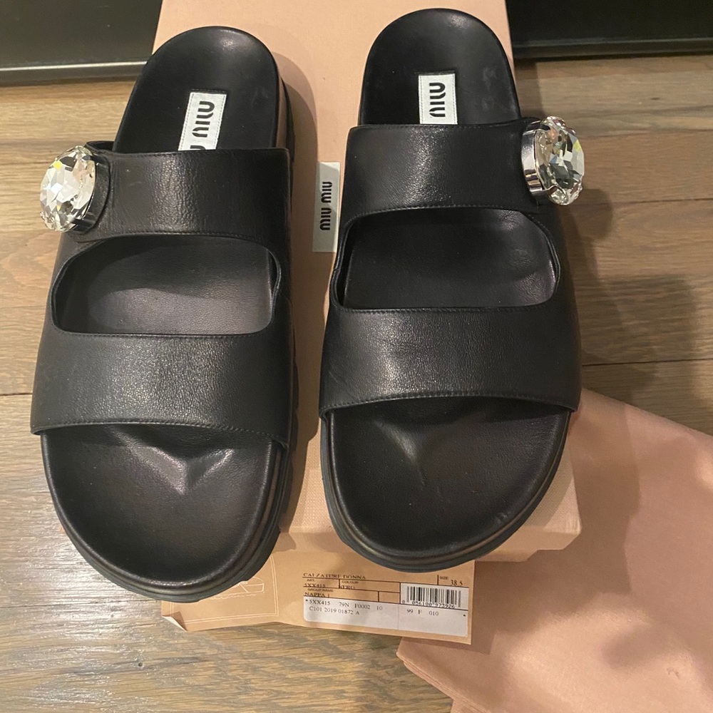 100% Authentic Miu Miu Sandals 38.5 - image 1